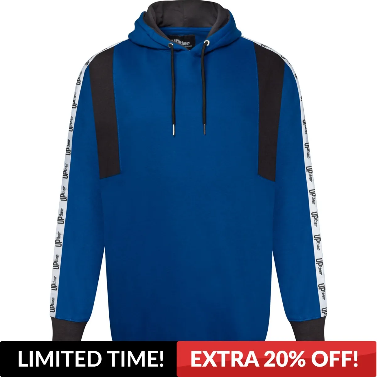 Uptheir Cameo Colour Block Overhead Hoody - Blue