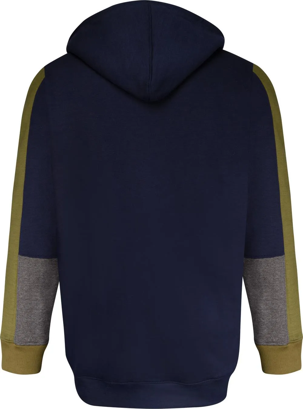 Uptheir Harlem Colour Block Zip Through Hoodie - Navy Grey