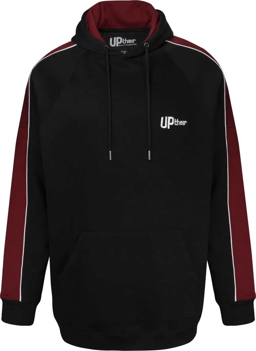 Uptheir Jaylo Overhead Hoody With Piping - Black