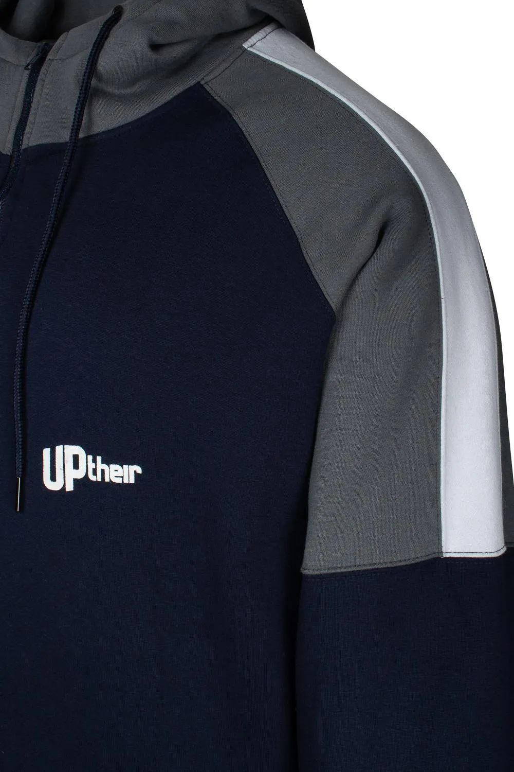 Uptheir Lightning Hoody - Navy Solid Grey