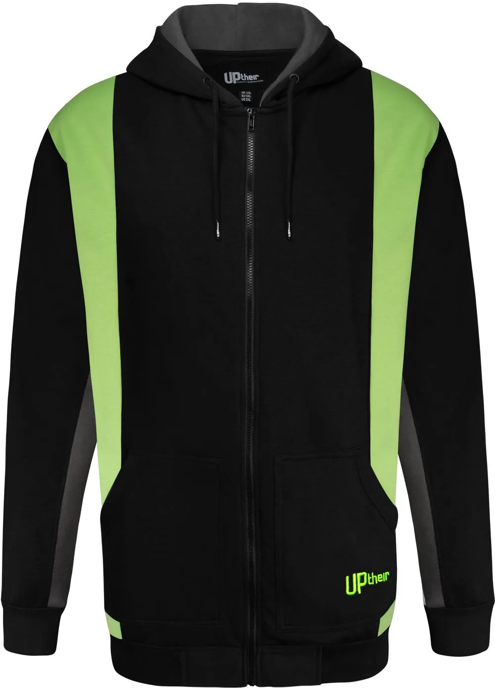 Uptheir Oceanliner Colour Block Hoody - Black Green