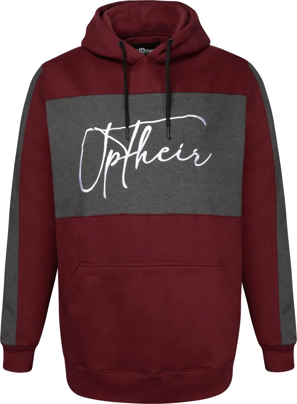 Uptheir The Law Overhead Script Logo Hoody - Burgundy