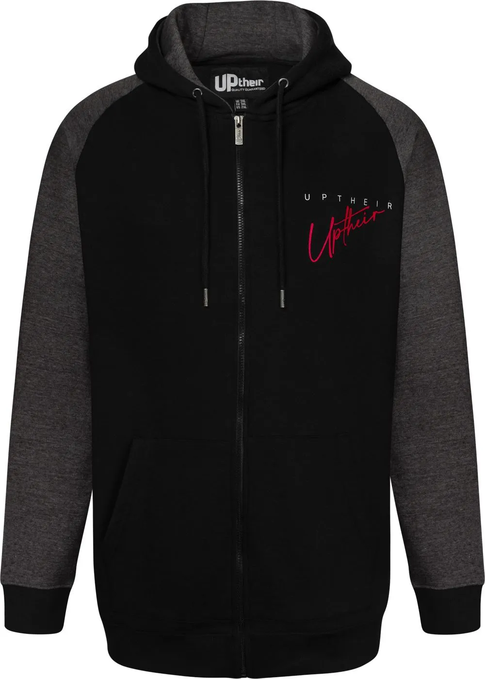 Uptheir To The Bone Zip Through Hoody - Black