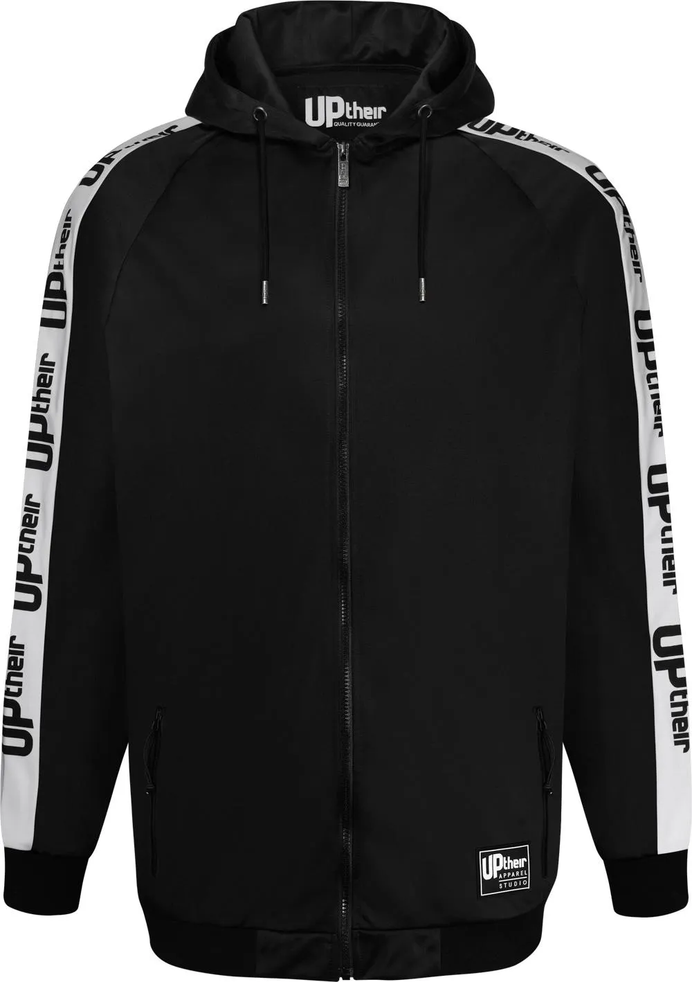 Uptheir Winton Full Zip Taping Hoody - Black