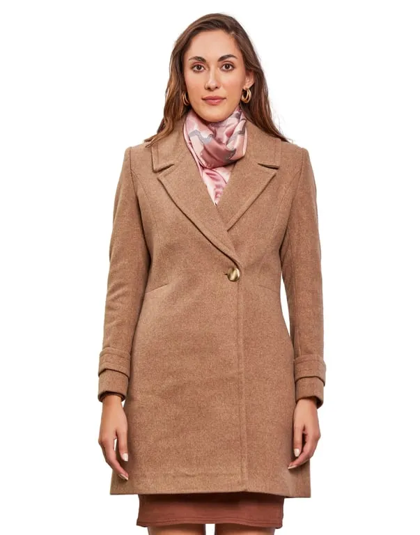 Women Coat Hazelnut Color