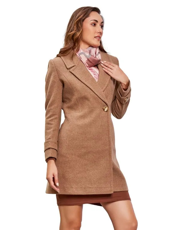 Women Coat Hazelnut Color