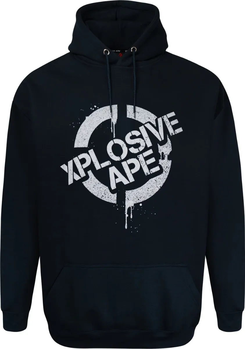 Xplosive Ape White Toxic Print Hoody - Navy