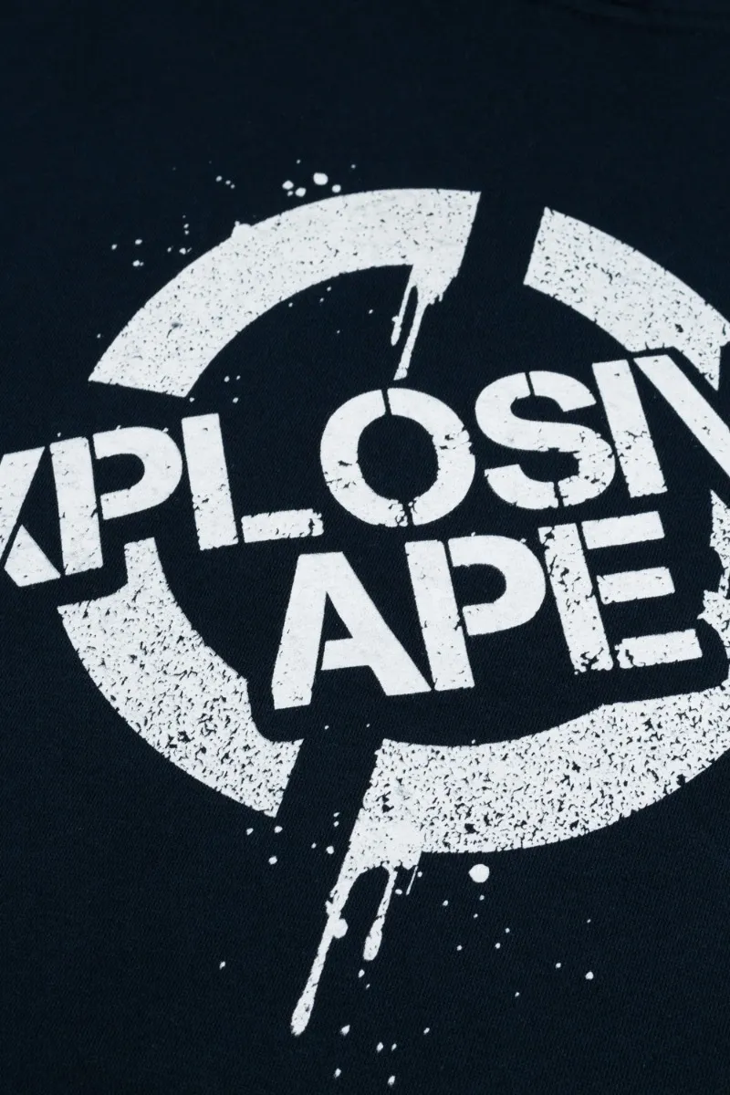 Xplosive Ape White Toxic Print Hoody - Navy